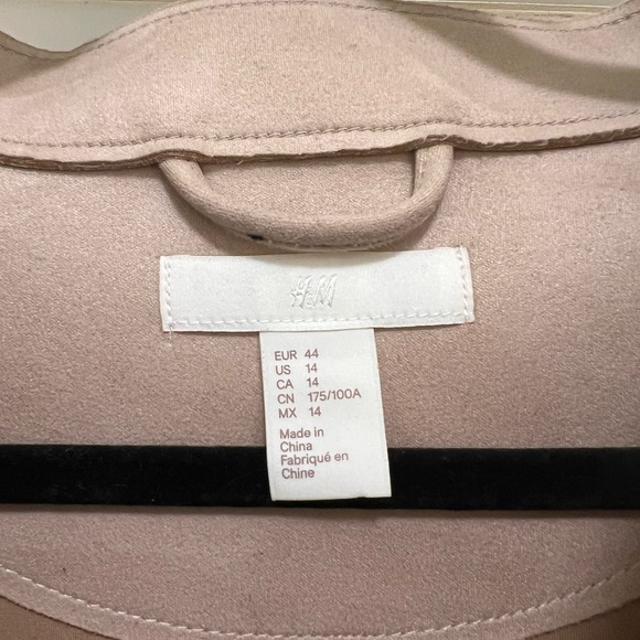 HM Faux Suede Wrap Style Belted Jacket - Picture 7 of 9